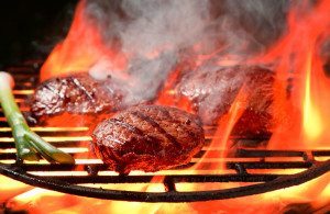 Illustration showing SmartLipo heat compared to grilling